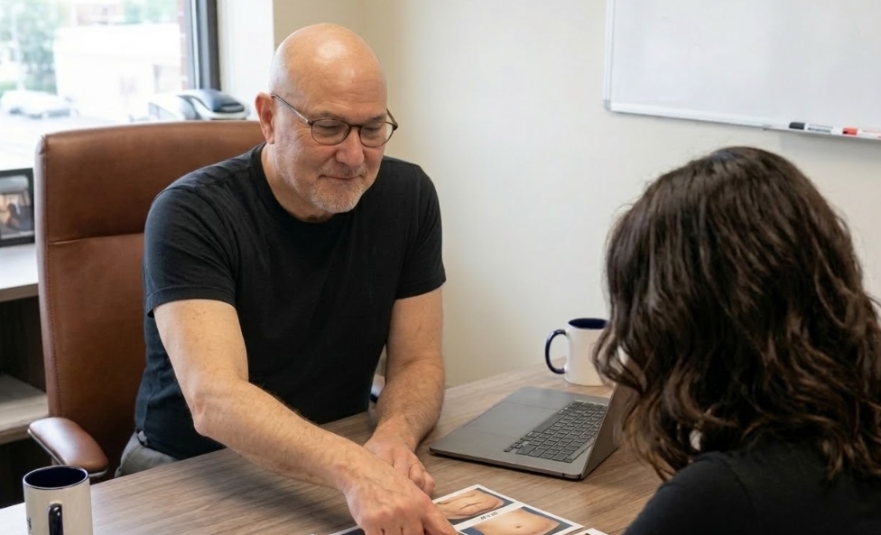 Dr. Maggi at his desk